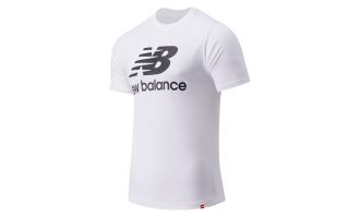 NEW BALANCE CAMISETA ESSENTIALS BLANCO NEGRO