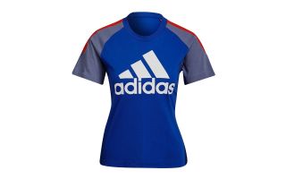 adidas T SHIRT SPORTSWEAR COLORBLOCK BLU DONNA