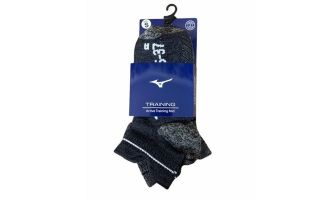 Mizuno PACK 2 CHAUSSETTES ACTIVE TRAINING MID GRIS FONCE