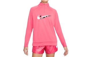 Nike CAMISETA DRI FIT SWOOSH RUN ROSA MUJER