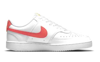 Nike COURT VISION LOW BIANCO ROSSO DONNA