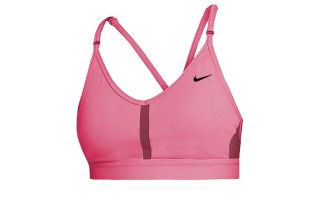 Nike SUJETADOR NIKE INDY V NECK LIGHT ROSA MUJER
