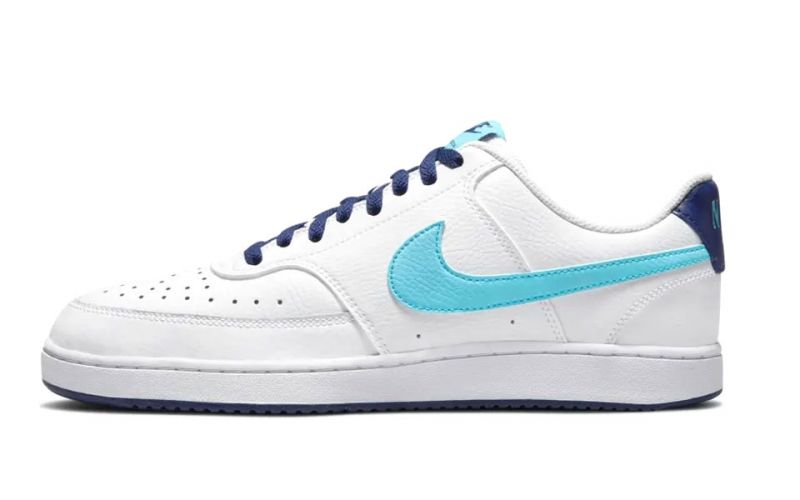 Nike Court Vision Low blanco turquesa - Diseño moderno
