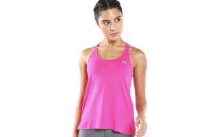 UNDER ARMOUR CANOTTA KNOCK OUT TANK ROSA NERO DONNA
