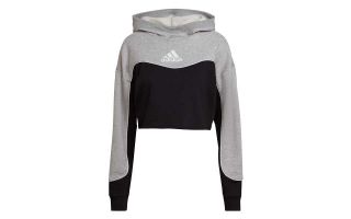 <center><b>adidas</b><br > <em>SUDADERA ESSENTIALS 3S GRIS NEGRO MUJER</em>