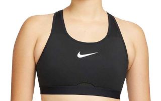 Nike SUJETADOR DRI FIT SWOOSH NEGRO