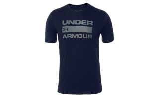 UNDER ARMOUR TSHIRT TEAM ISSUE WORDMARK BLEU MARINE