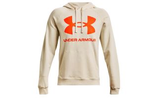 Under Armour SUDADERA RIVAL BIG LOGO BEIGE