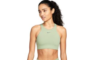 Nike SUJETADOR DEPORTIVO NIKE YOGA GRIS VERDE MUJER