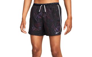 Nike PANTALN CORTO DRI-FIT RUN DIVISION MORADO NEGRO