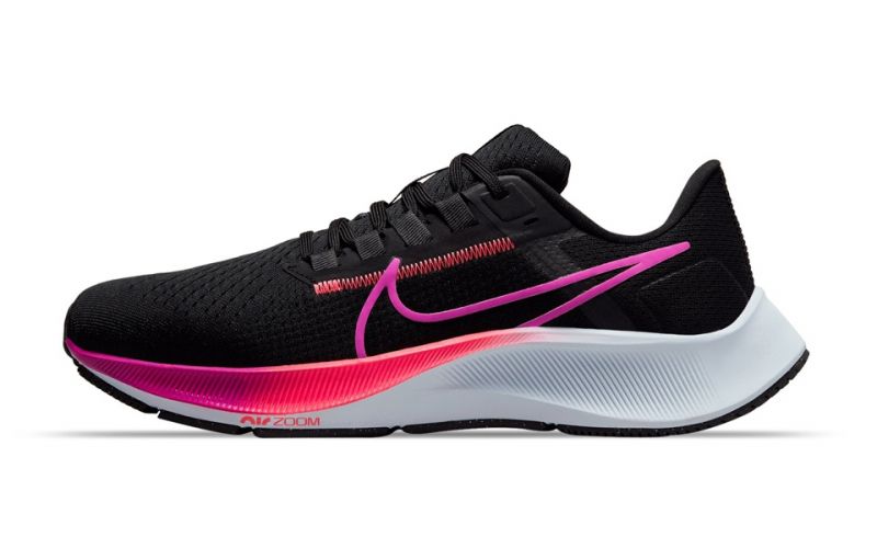 curso Terminal Premedicación Nike Air Zoom Pegasus 38 Negro Rosa Mujer - Mayor Amortiguación