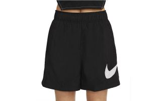 Nike PANTALON CORTO SW ESSENTIALS NEGRO BLANCO MUJER