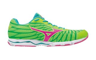 MIZUNO WAVE HITOGAMI 4 MUJER VERDE PISTACHO ROSA FUCSIA J1GD178065