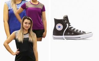 Converse PACK CHUCK TAYLOR HI TOP CV132170C MUJER Y 3 CAMISETAS RUNAWAY