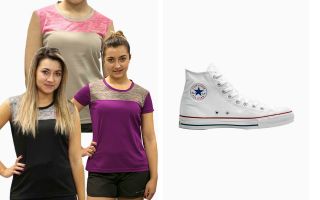 Converse PACK ALL STAR HI CVM7650C 102 MUJER Y 3 CAMISETAS RUNAWAY