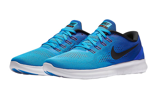 nike free rn blue running shoes