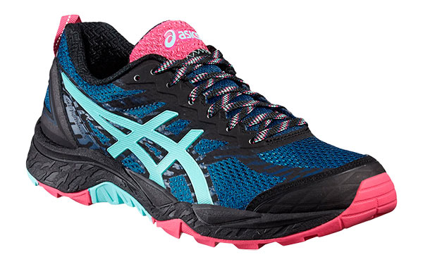 Cuadrante carga en casa Asics Gel Fujitrabuco 5 Mujer Azul Rosa | Zapatillas Trail Asics