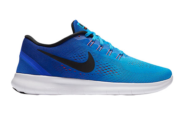 nike free rn blue running shoes