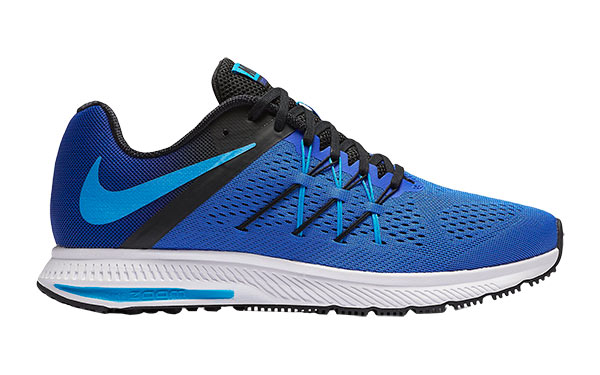 nike zoom winflo 3 blue running shoes